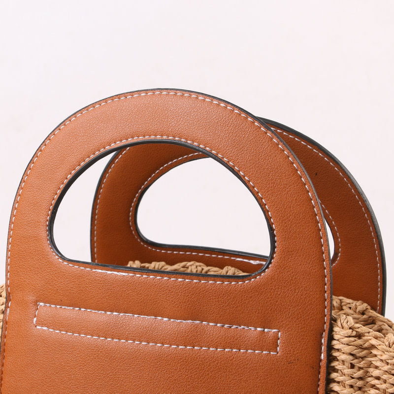 Siopsrl | Handbag Made of High-Quality Raffia with Elegant Leather Accents Siopsrl