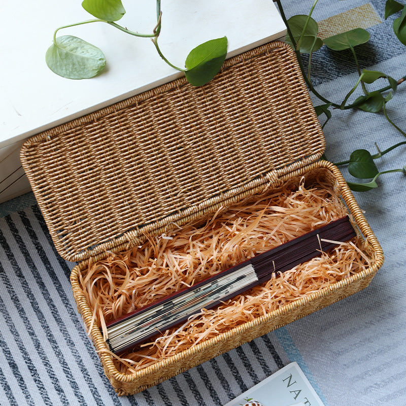 Long Rectangular Woven Storage Basket Siopsrl