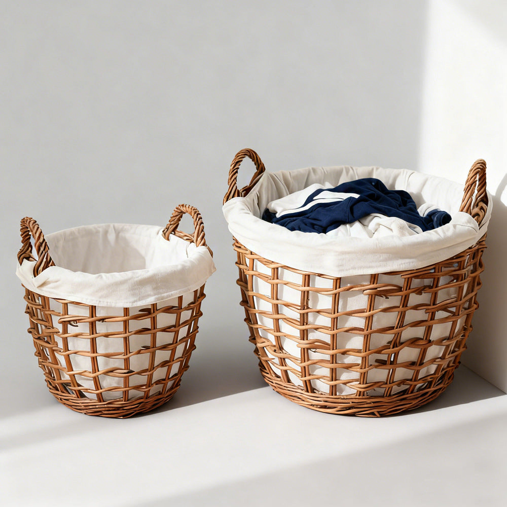 Handcrafted storage basket with cotton lining Siopsrl