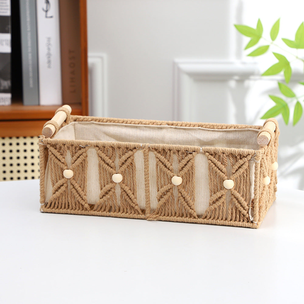 Decorative Macrame Storage Basket Siopsrl
