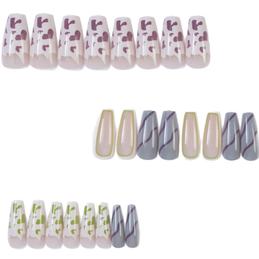 Siopsrl | Artificial Nails in Modern Design with Graphic Patterns Siopsrl