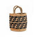 Handwoven basket bag with geometric pattern Siopsrl