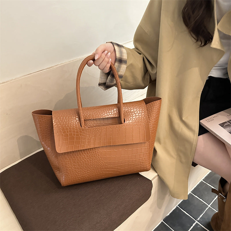 Siopsrl | WoCrocodile Textured Structured Handbag Siopsrl