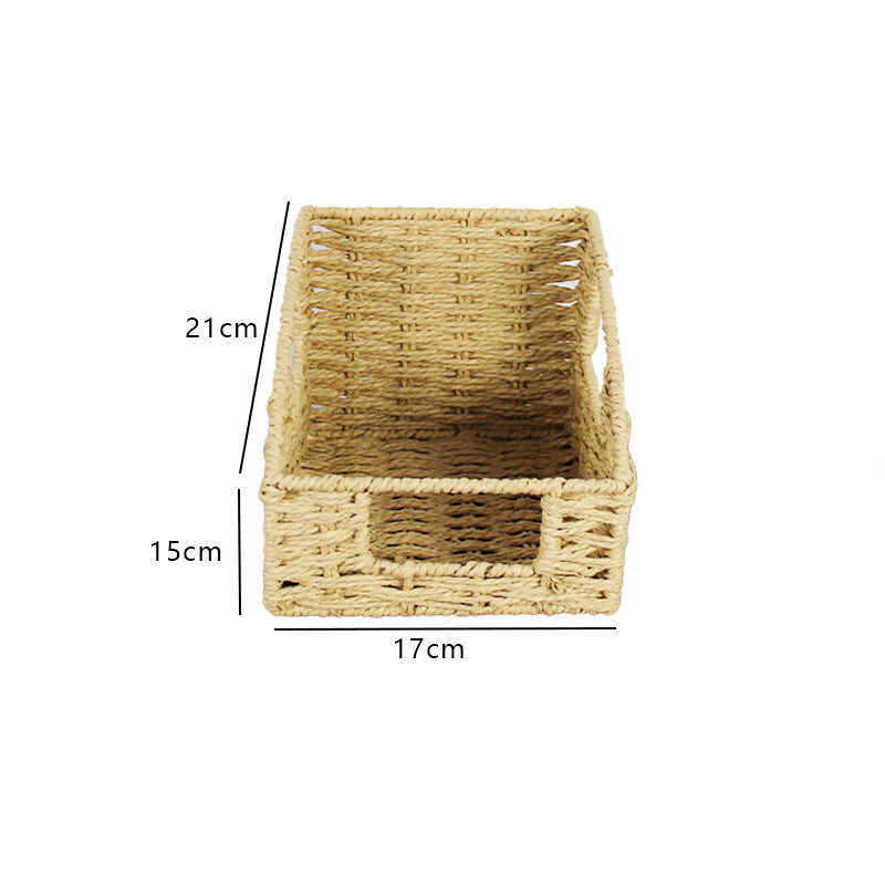 Natural Fiber Rectangular Storage Basket Siopsrl
