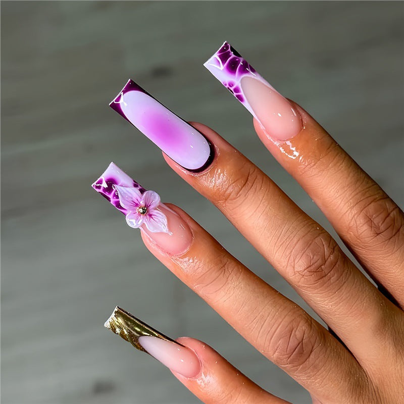 Siopsrl | Floral Acrylic Nail Art Extensions Siopsrl