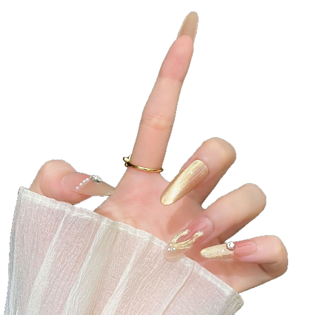 Siopsrl | Decorative Crystal-Embellished Press-On Nail Art Siopsrl
