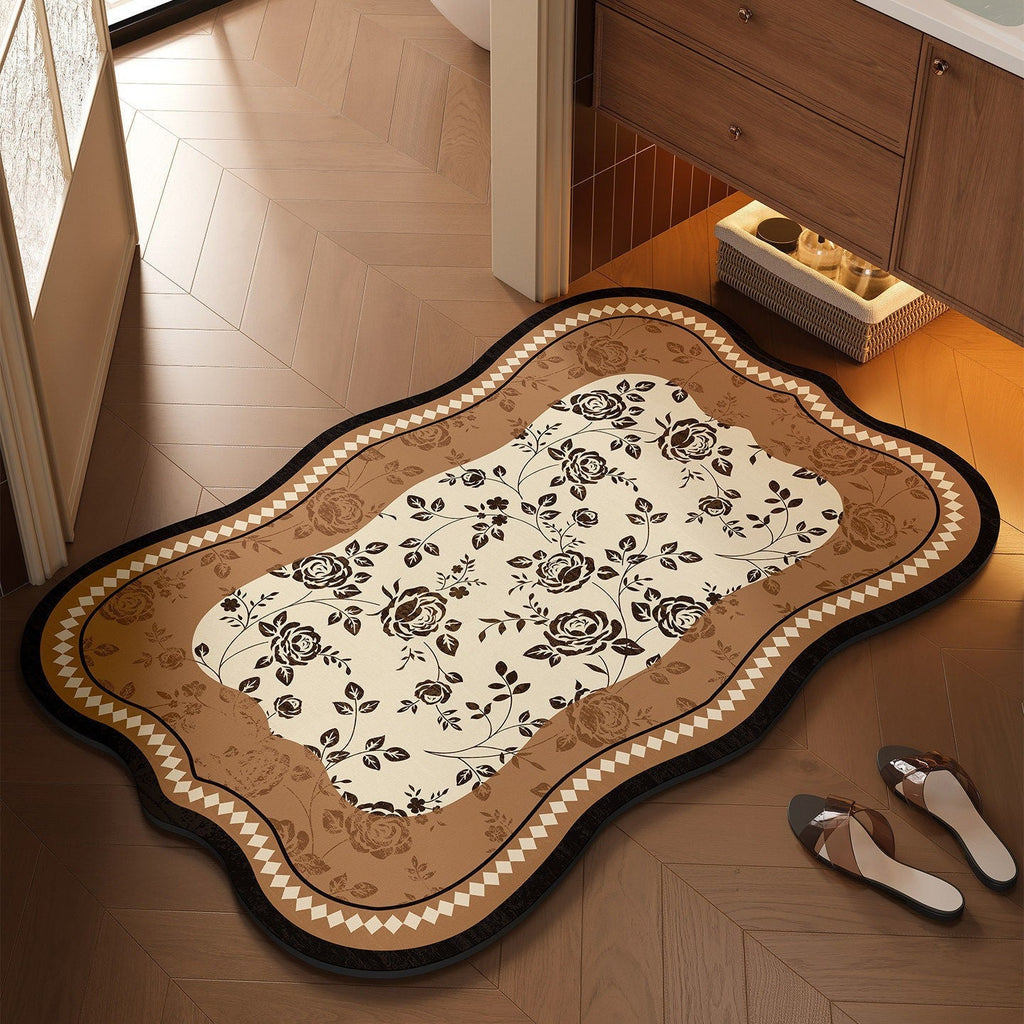 Siopsrl | Floral Design Bathroom Mat Siopsrl