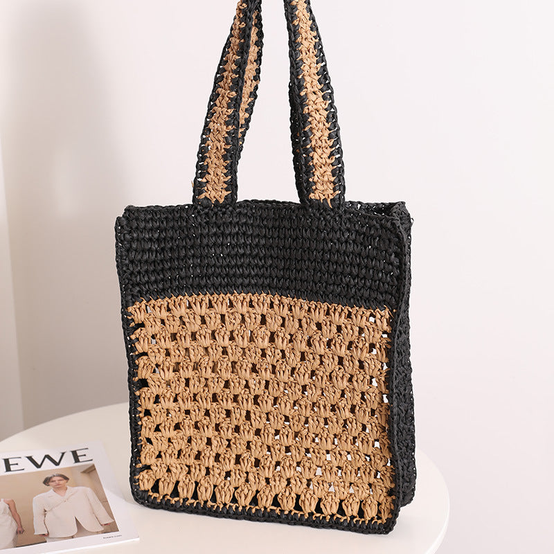 Siopsrl | Hand-knotted tote bag in modern net design Siopsrl