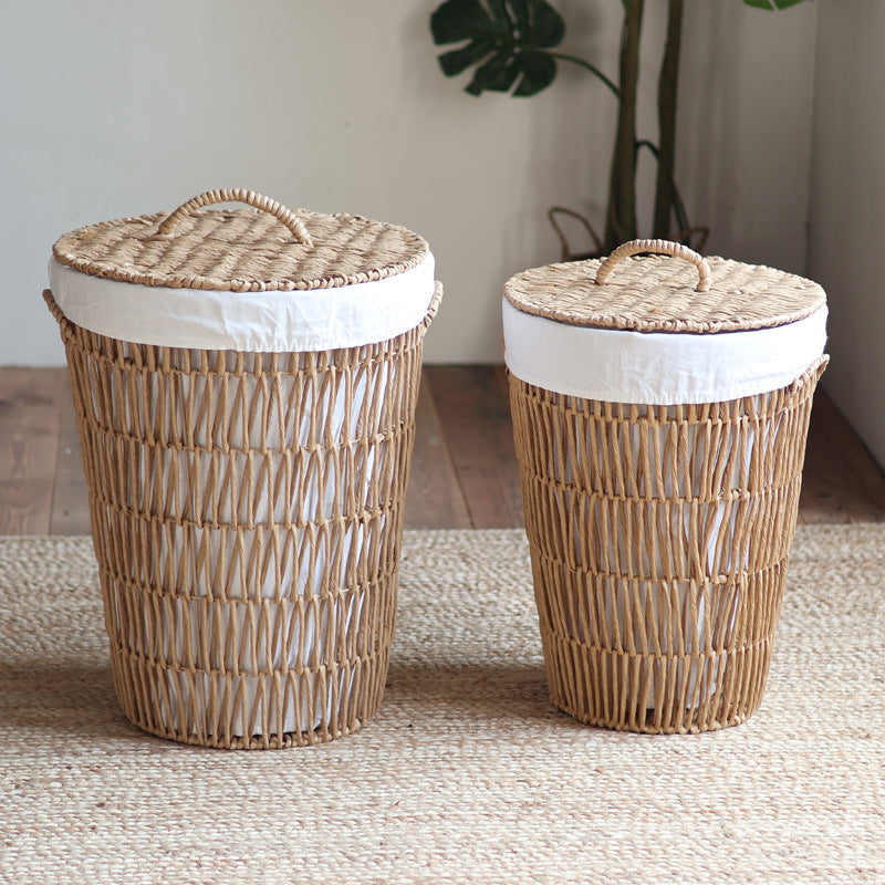 Rustic laundry basket with lid Siopsrl