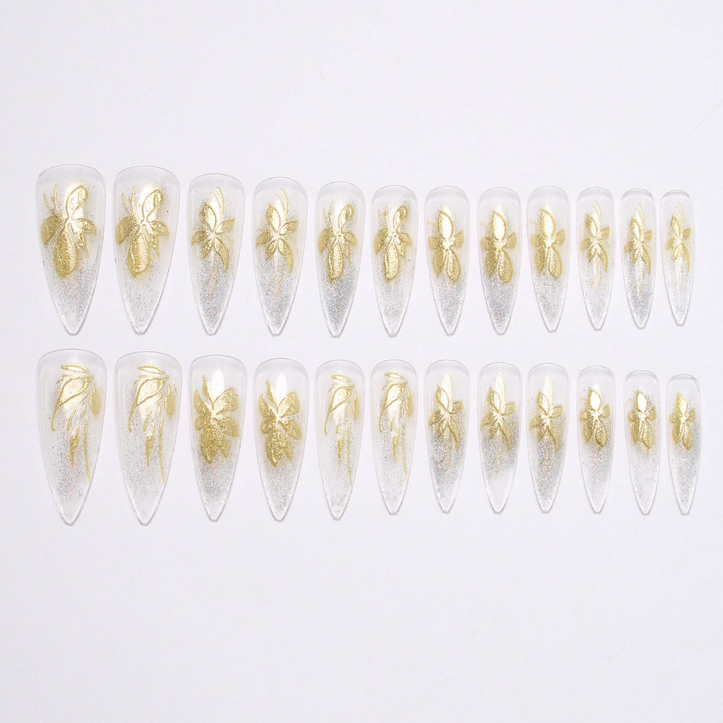 Siopsrl | Floral-Inspired Press-On Nail Set Siopsrl