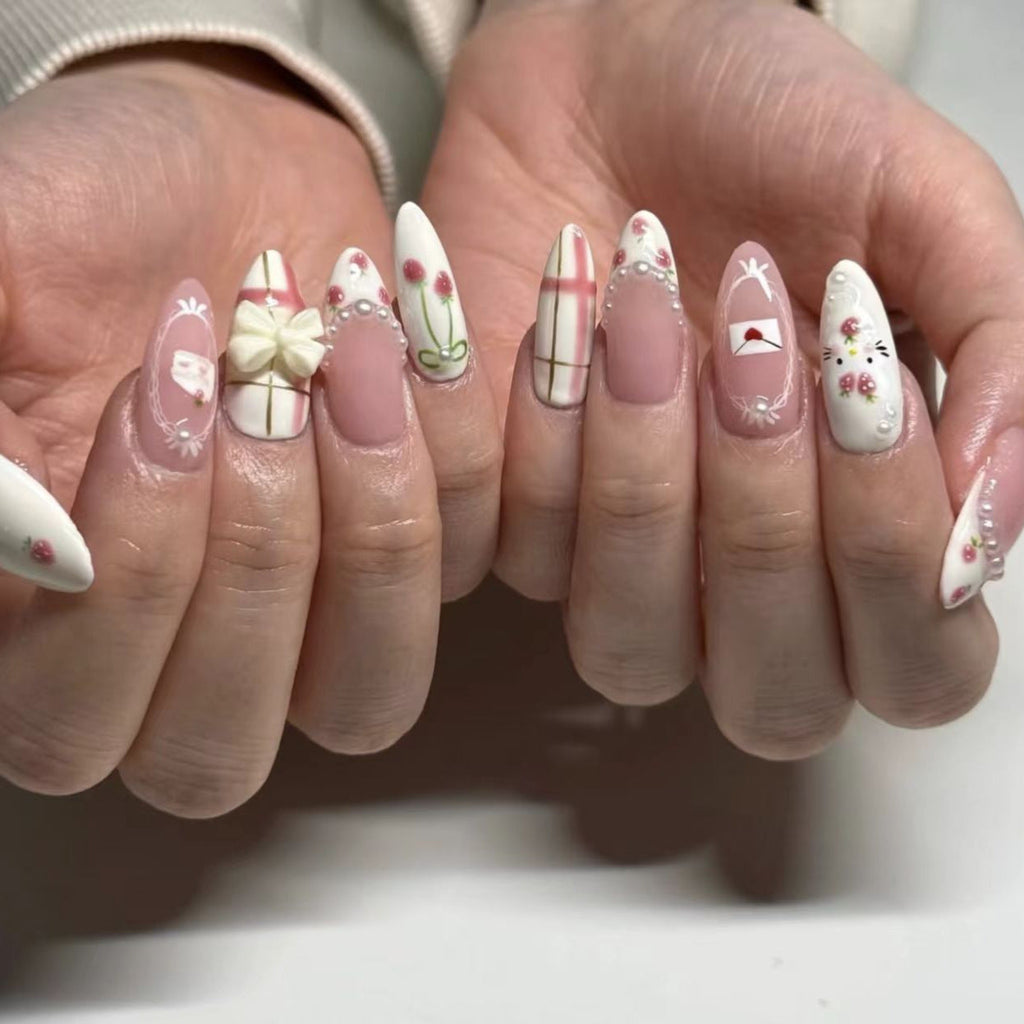 Siopsrl | Artistic Decorative Press-On Nail Set Siopsrl