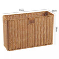Rectangular Woven Storage Basket with Cut-Out Handles with Cutout Handles