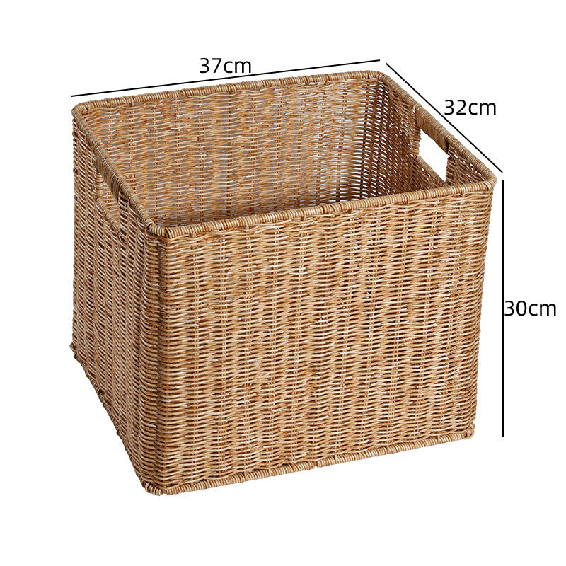 Handcrafted Rectangular Wicker Storage Bin Siopsrl