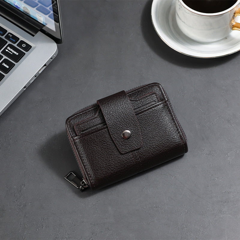 Siopsrl | Premium Leather Zippered Card Wallet Siopsrl