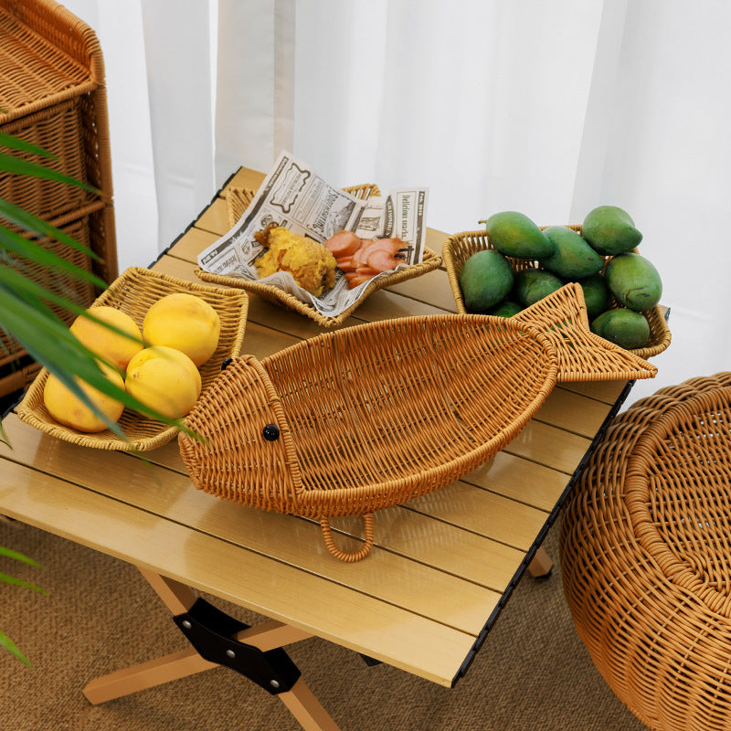 Decorative Woven Fish-Shaped Basket Siopsrl