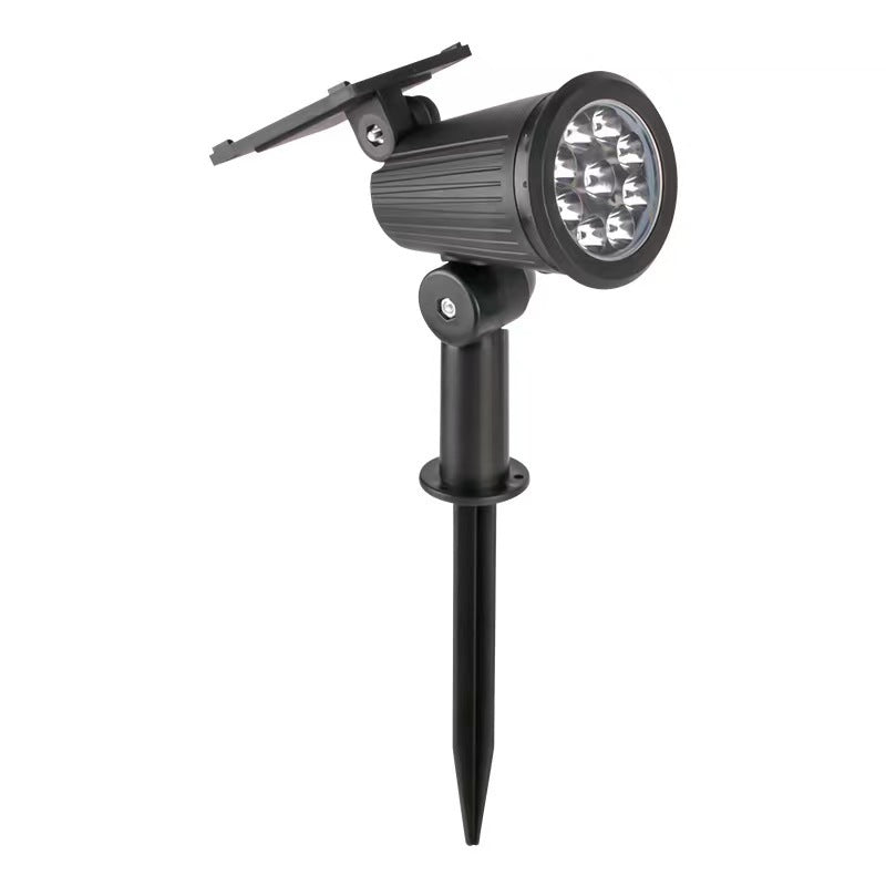 Adjustable Solar LED Garden Spotlight Stake With Swivel Head Integrated Solar Panel And Weatherproof Housing Siopsrl