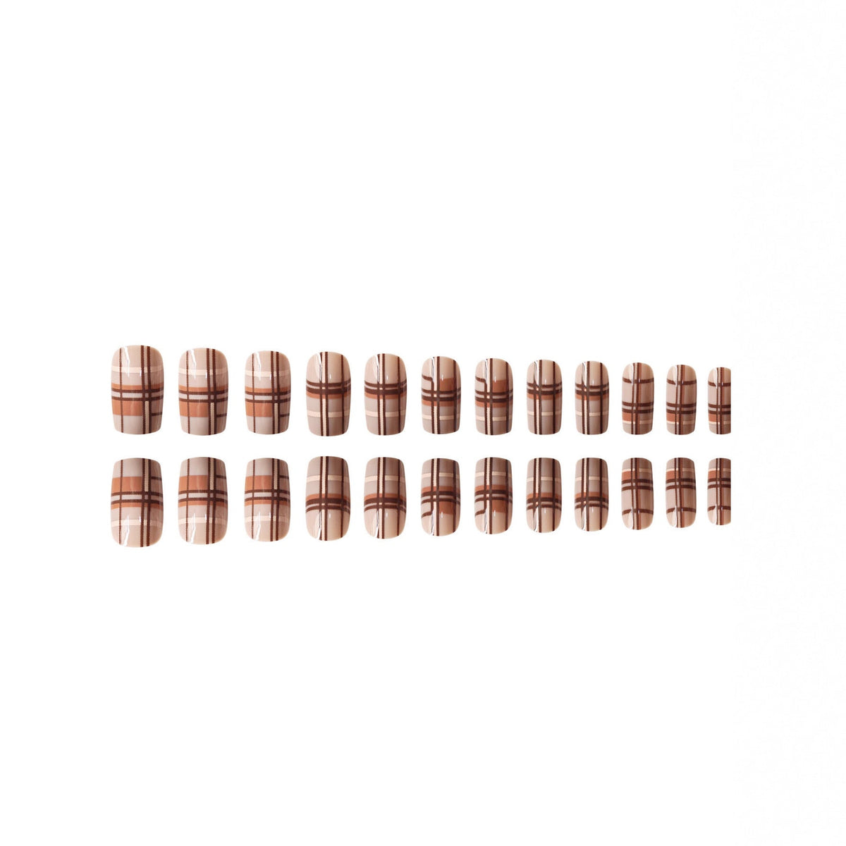 Siopsrl | Stylish Plaid Press-On Nail Set Siopsrl