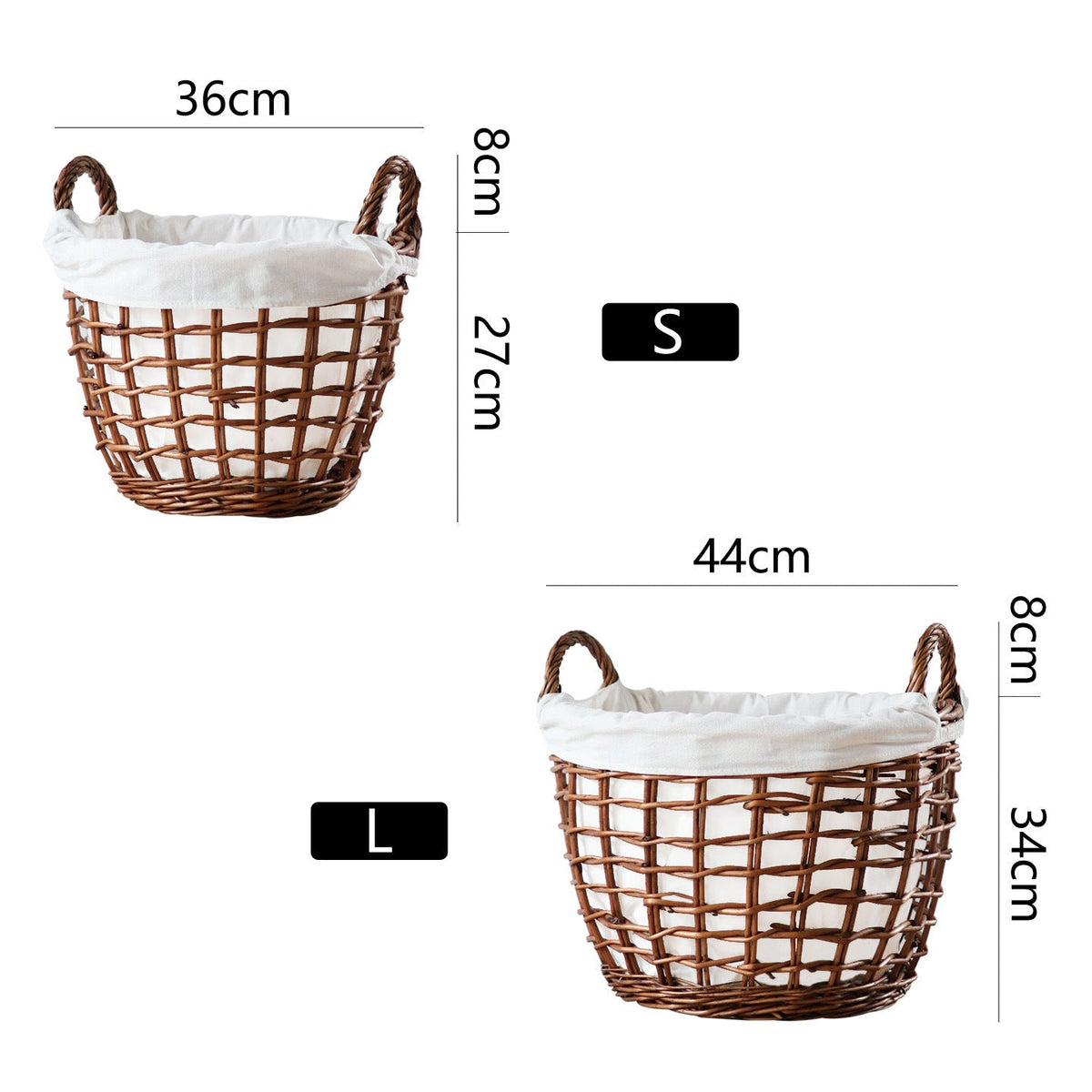Handcrafted storage basket with cotton lining Siopsrl