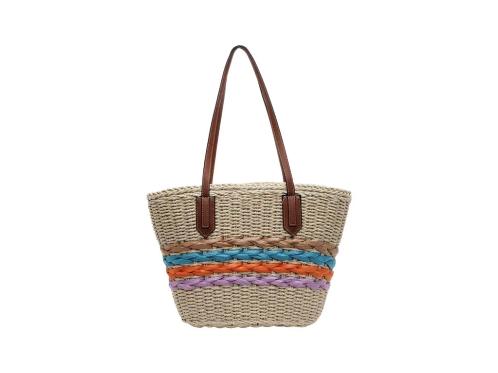 Siopsrl | Shoulder bag made of braided material with colorful detail Siopsrl