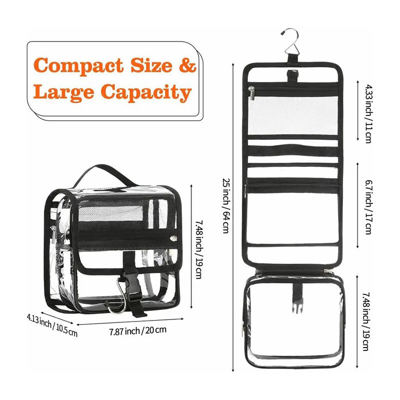 Siopsrl | Cosmetic organizer with transparent design and practical hook Siopsrl