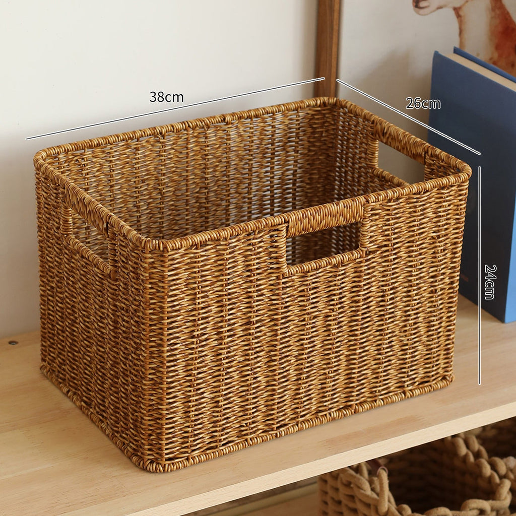 Siopsrl | Woven Storage Basket with Ergonomic Cutout Handles Siopsrl