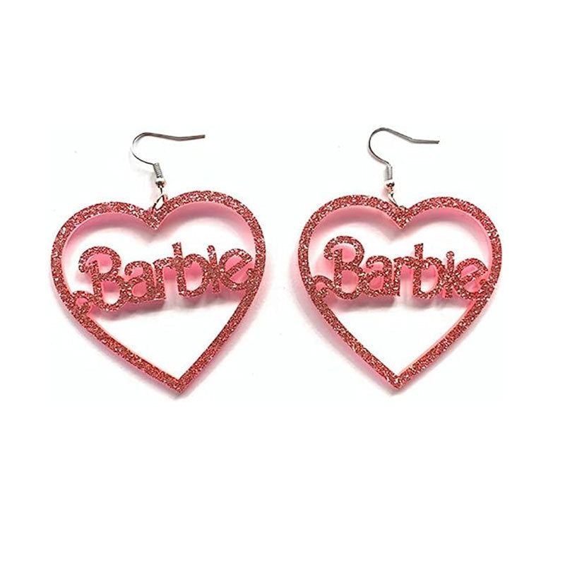 Glittering Heart-Shaped Earrings Siopsrl