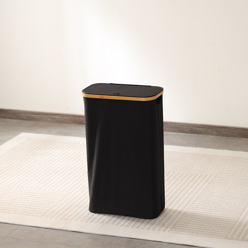 Elegant waste bin with bamboo lid Siopsrl