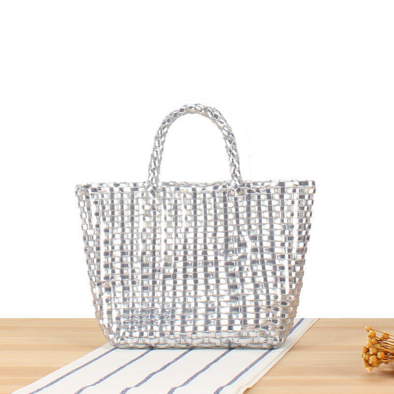 Siopsrl | Handbag Made of Woven Natural Material with Elegant Accents Siopsrl