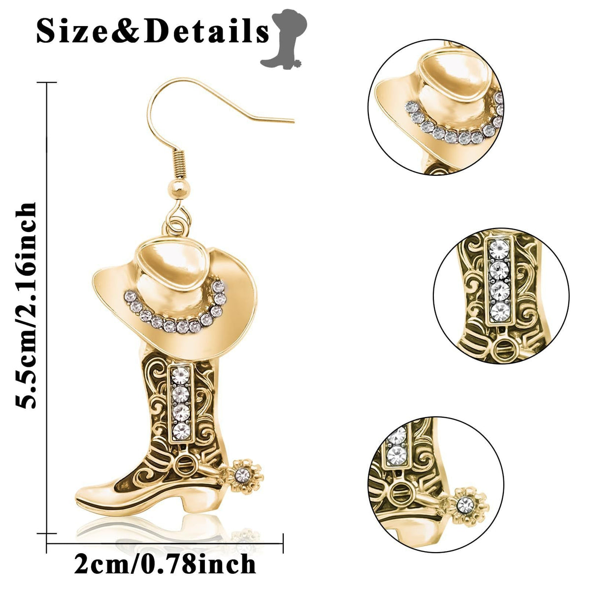 Siopsrl | Cowboy Boot and Hat Earrings Siopsrl