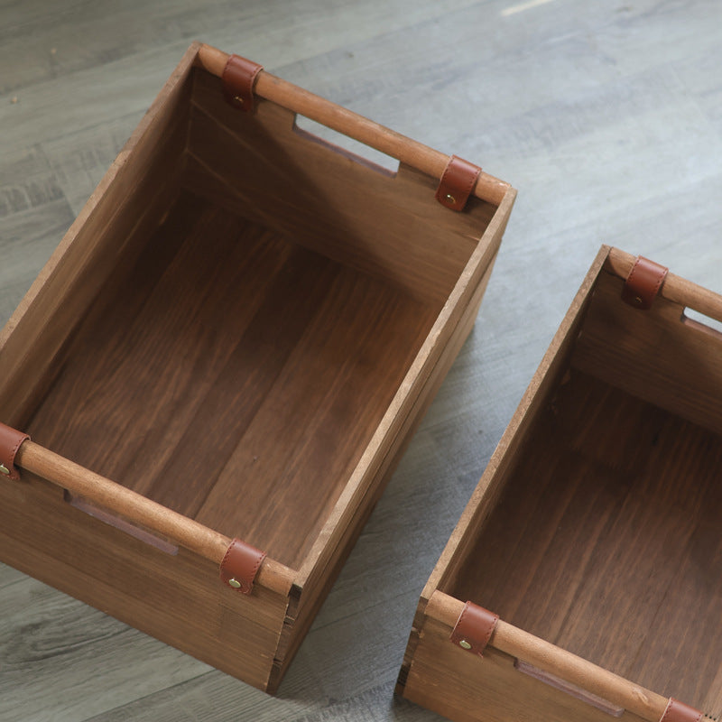 Elegant storage basket made of solid wood Siopsrl