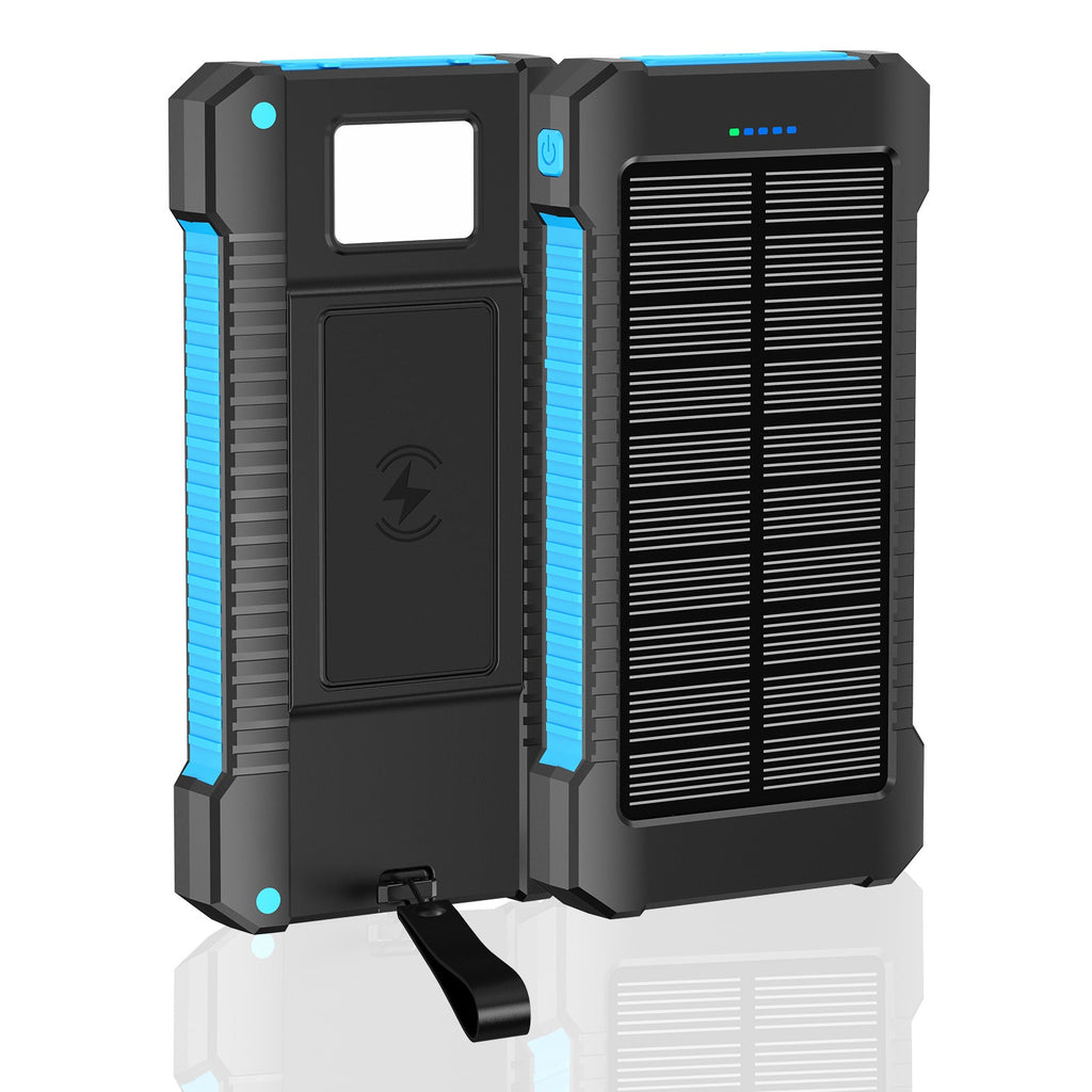 Solar power bank with multifunctional ports and LED light Siopsrl