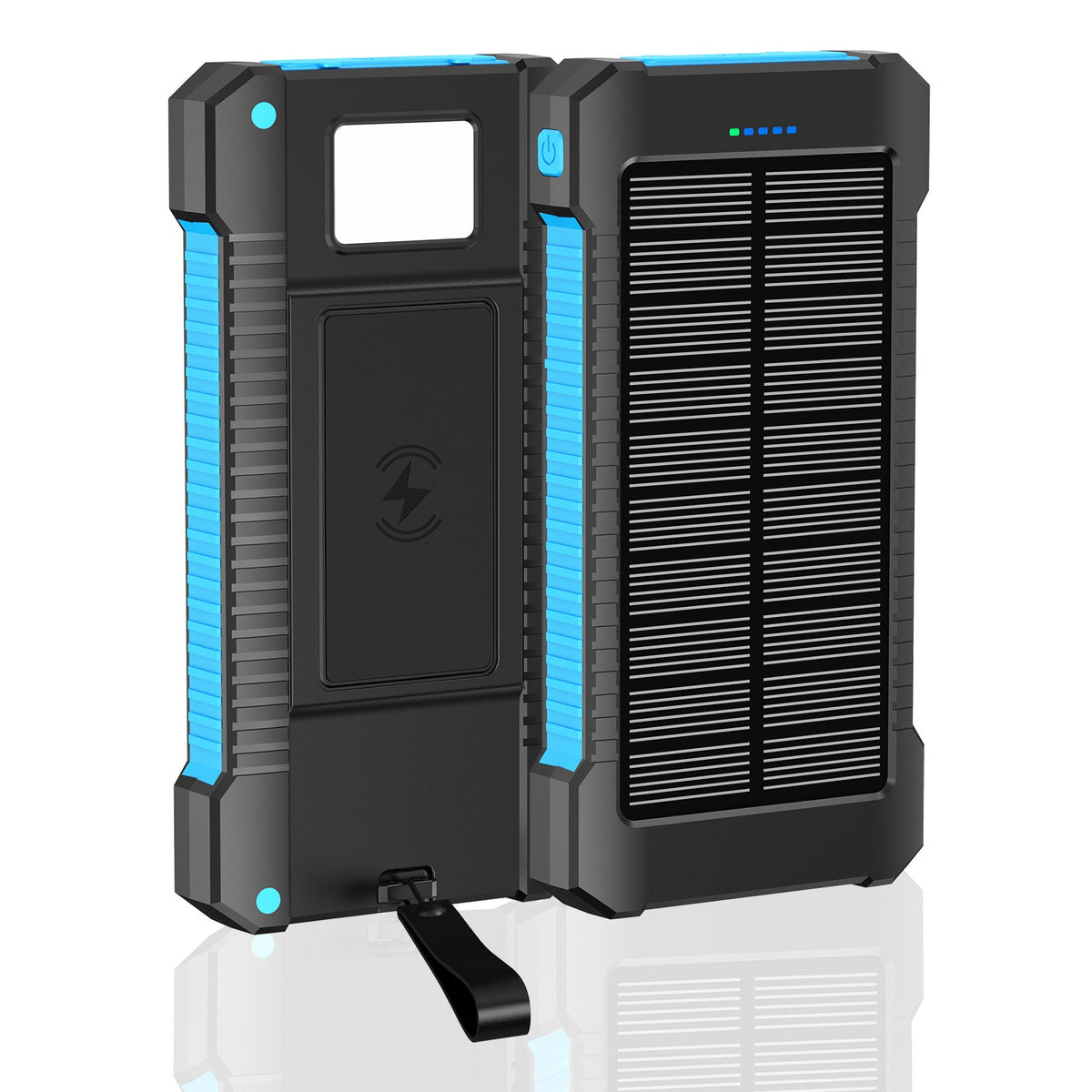 Solar power bank with multifunctional ports and LED light Siopsrl