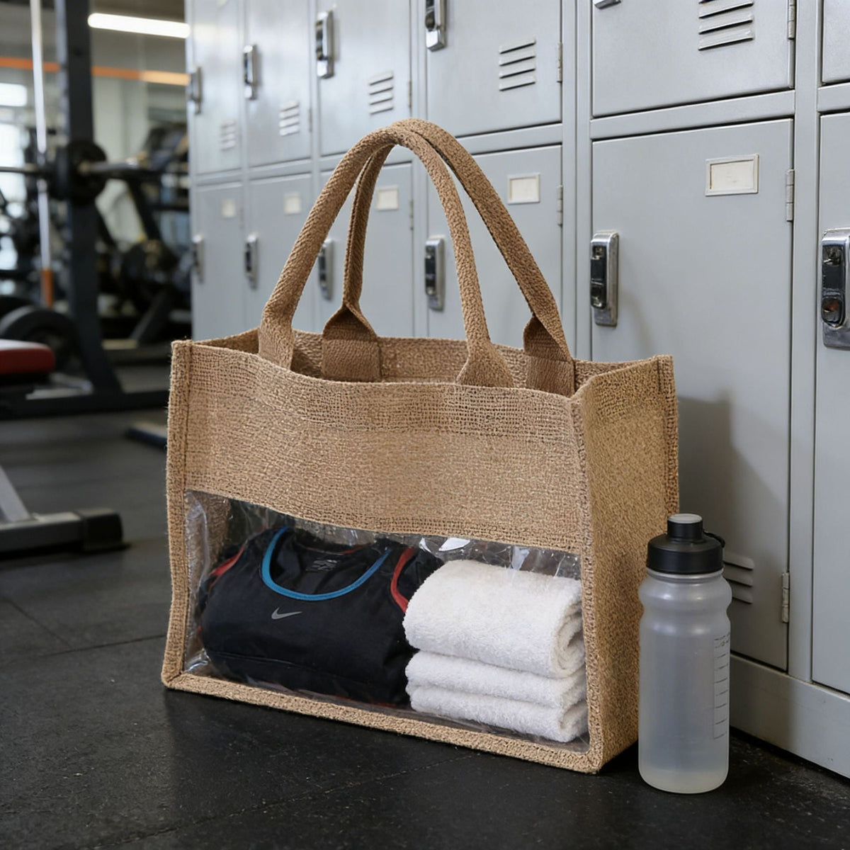 Siopsrl | Shopping bag made of natural jute with mesh design Siopsrl