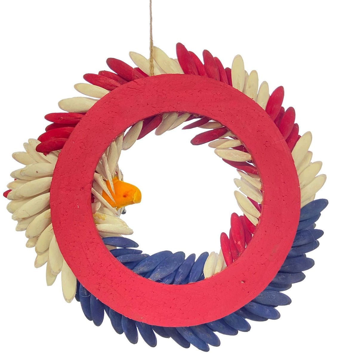 Siopsrl | Unisex nan more patriotic door wreath with realistic eagle head and handcrafted wooden feathers Siopsrl