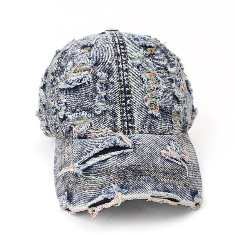 Siopsrl | Women's Distressed Denim Baseball Cap Siopsrl