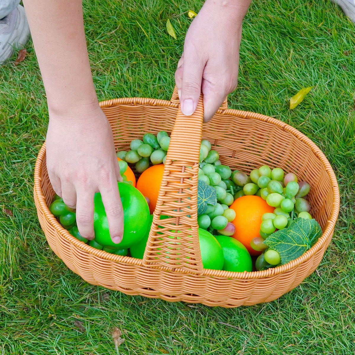 Large Woven Garden Picnic Basket Siopsrl