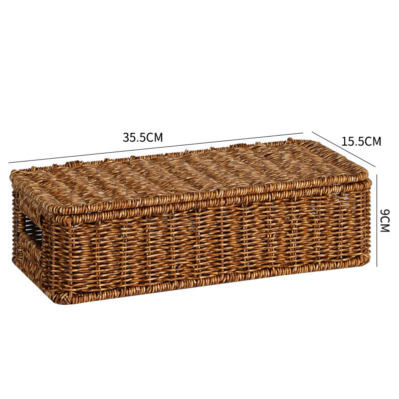Long Rectangular Woven Storage Basket Siopsrl