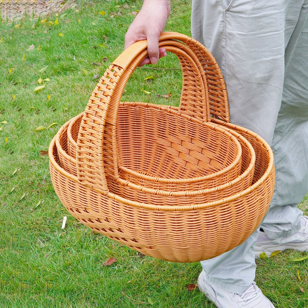 Large Woven Garden Picnic Basket Siopsrl