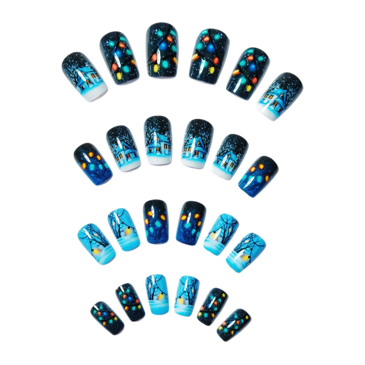 Siopsrl | Winter Art Nails with Festive Snow Motif Siopsrl