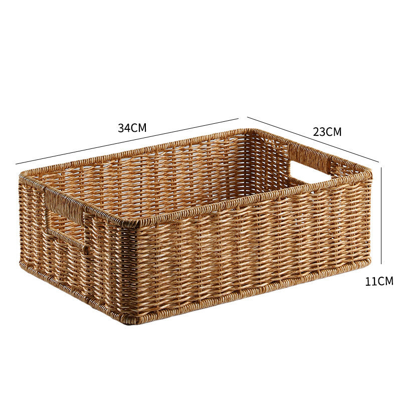 Handcrafted Large Rectangular Wicker Storage Basket Siopsrl