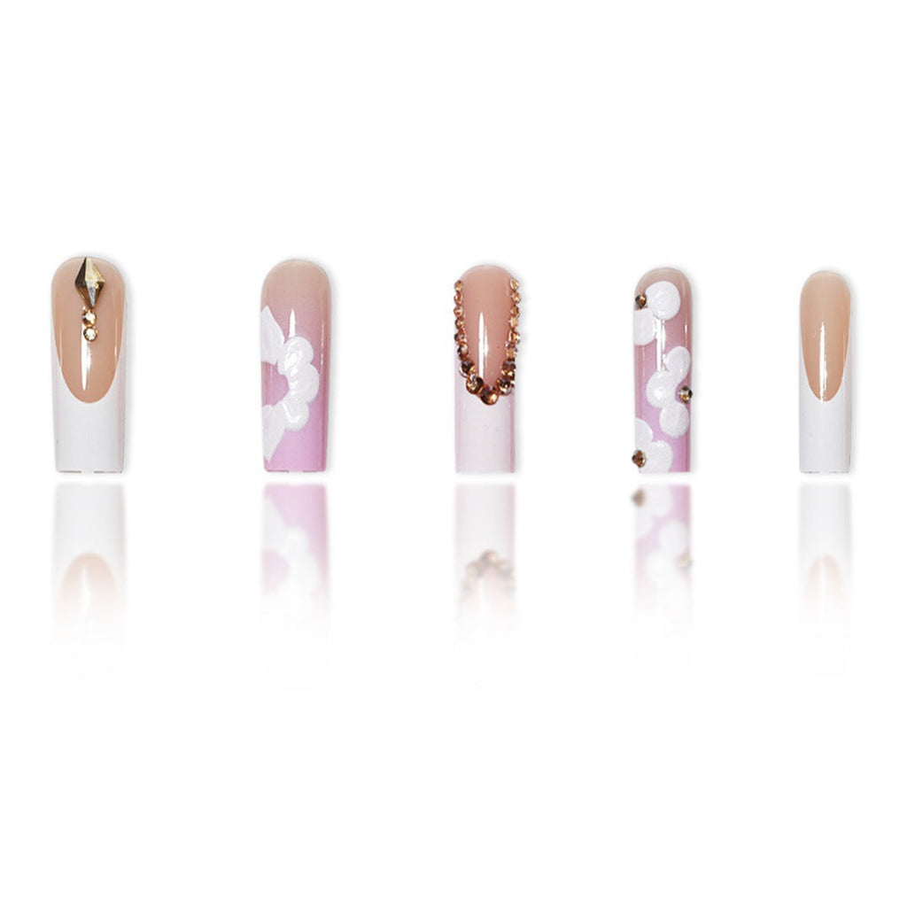 Siopsrl | Extravagant Floral Press-On Nail Extensions Siopsrl