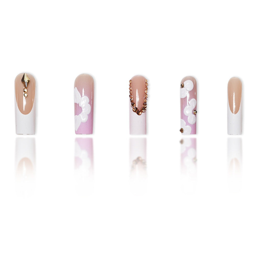 Siopsrl | Extravagant Floral Press-On Nail Extensions Siopsrl