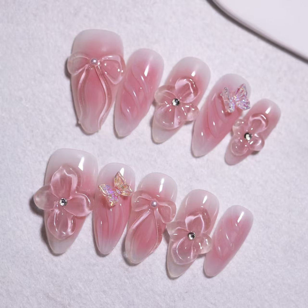 Siopsrl | Nature-Themed Artistic Press-On Nail Set Siopsrl