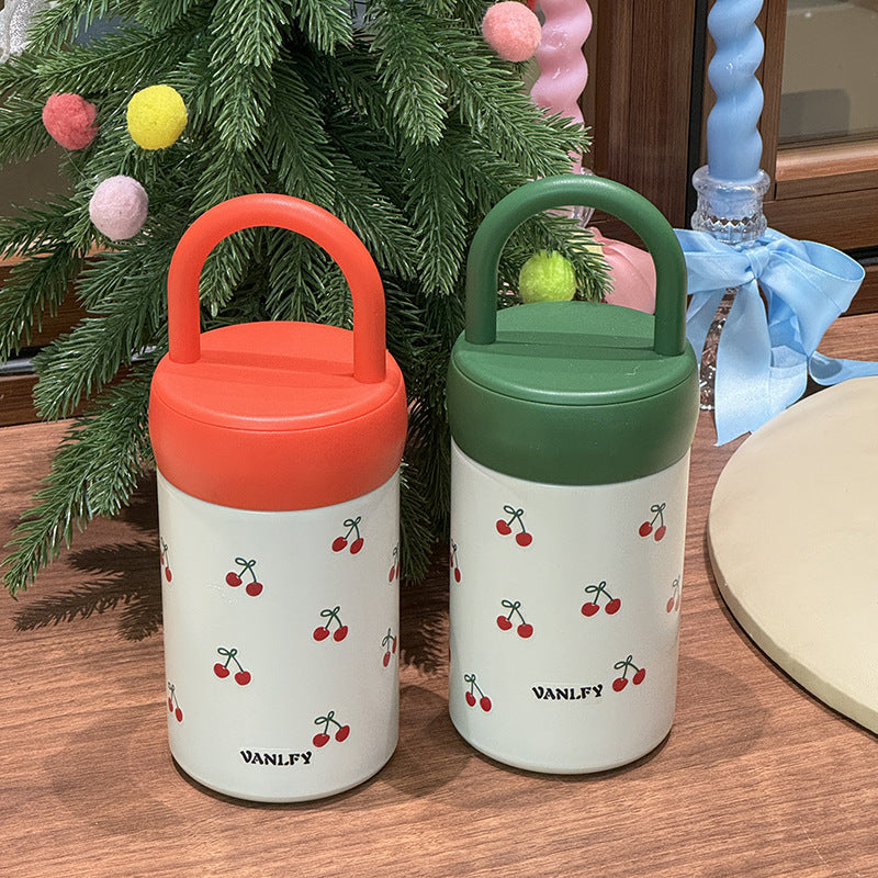 Siopsrl | Women's Insulated Drinking Cup with Fruity Cherry Design Siopsrl
