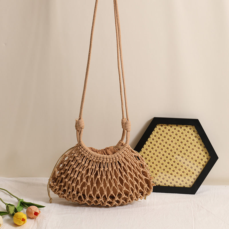 Siopsrl | Fine macrame crossbody bag with reinforced carrying strap Siopsrl