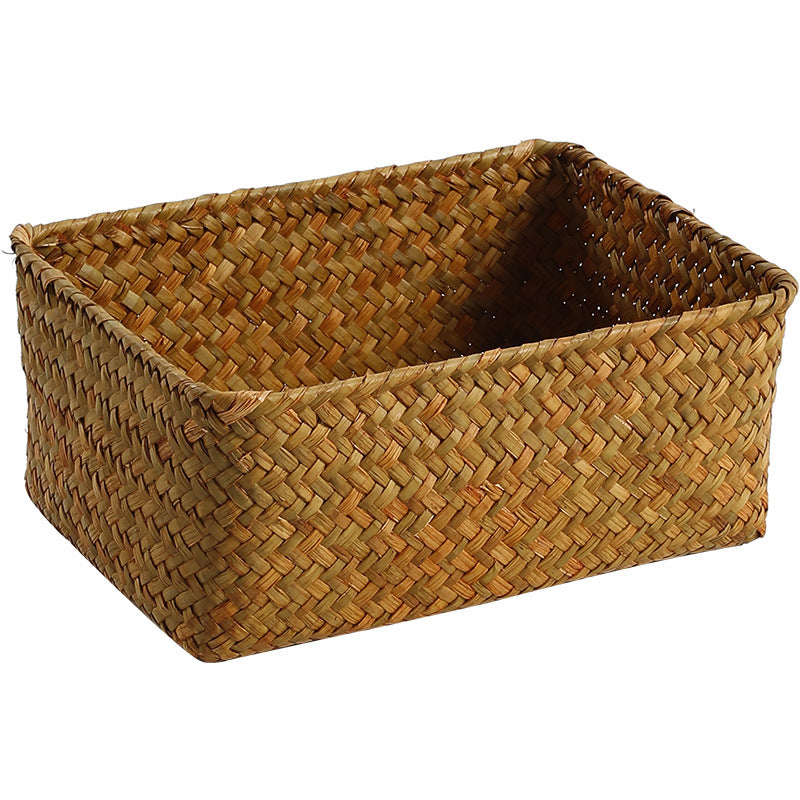 Handwoven Storage Basket for Toys and Towels, Natural Fiber Design