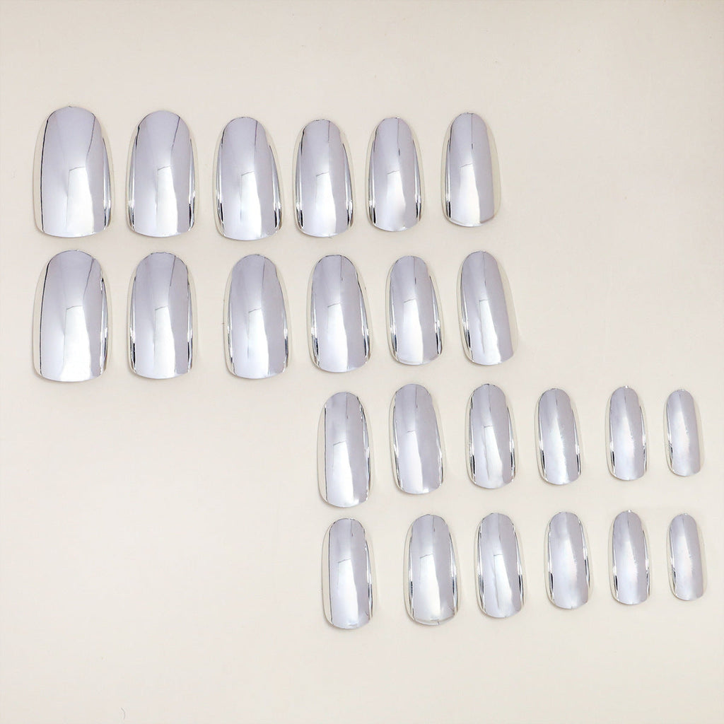 Siopsrl | Metallic Glossy Press-On Nail Set Siopsrl