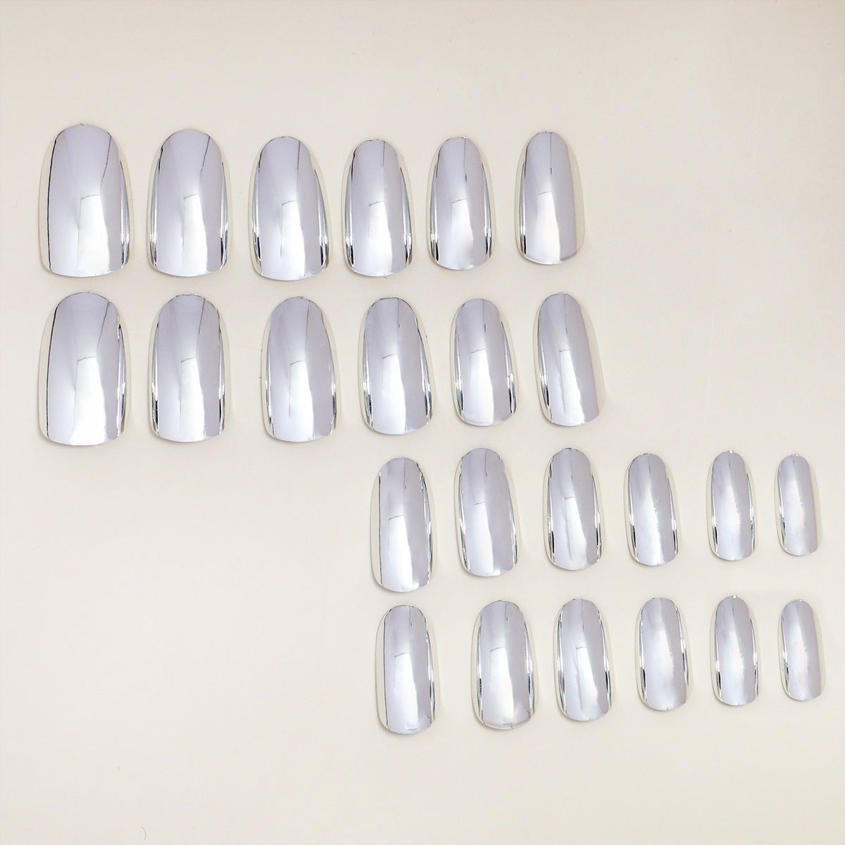 Siopsrl | Metallic Glossy Press-On Nail Set Siopsrl