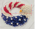 Siopsrl | Unisex nan more patriotic door wreath with realistic eagle head and handcrafted wooden feathers Siopsrl