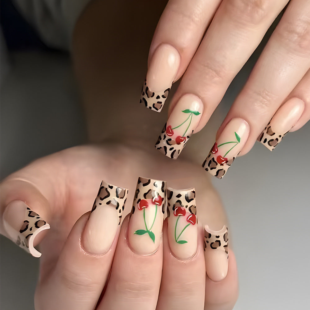 Siopsrl | Artistic Leopard Print Press-On Nails Siopsrl